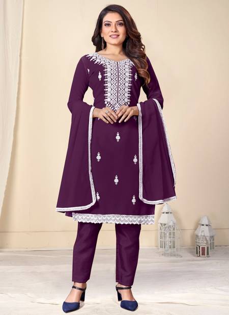 Purple Colour RAHUL NX New Latest Designer Georgette Dress Material Collection 511 B.jpg
